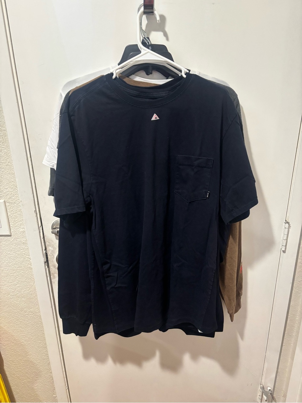 Bulwark FLAME RESISTANT Men's Black Short-Sleeve Pocket Tee - Minimal Logo